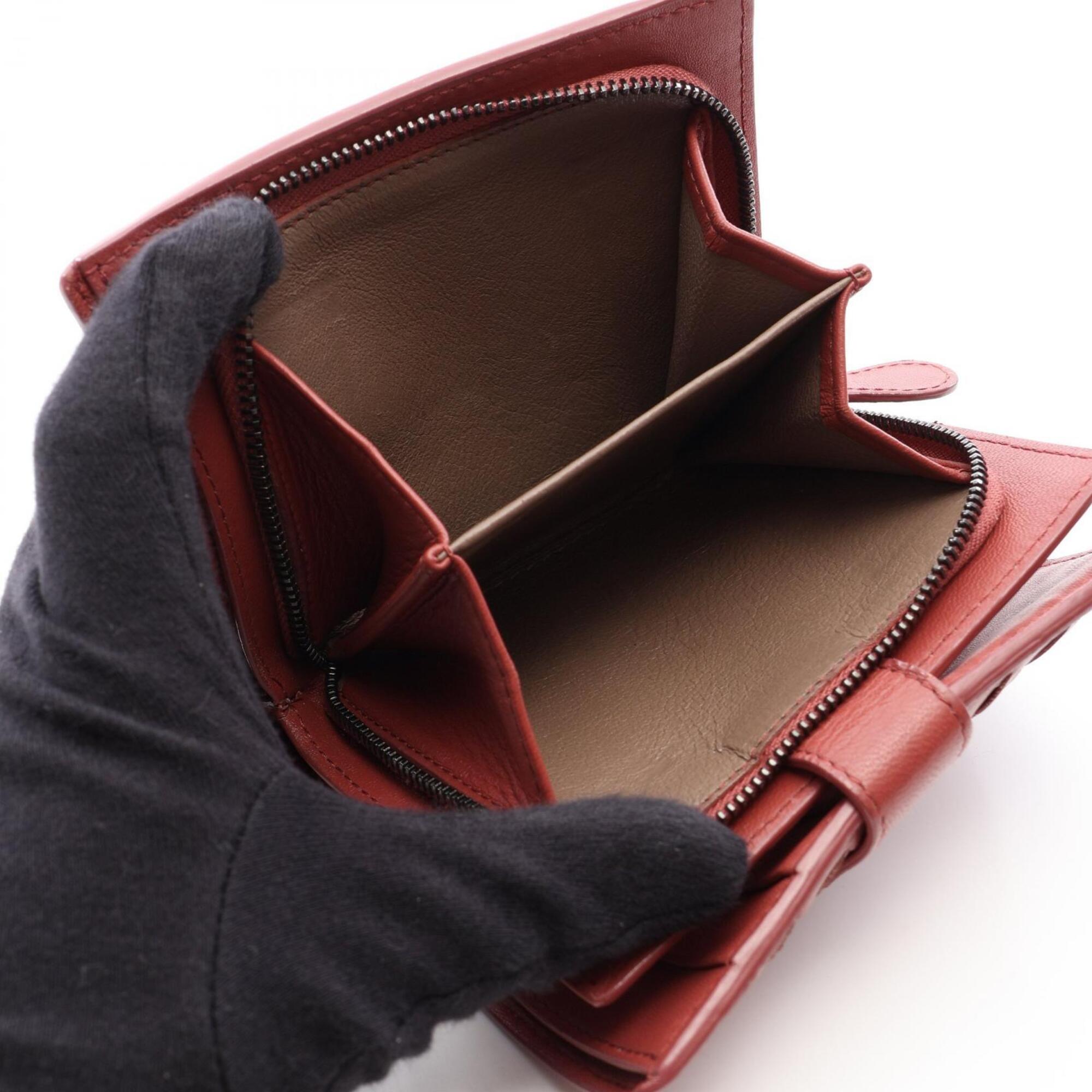 Bottega Veneta Bordeaux Intrecciato Wallet (Bi-Fold) (Pre-Owned)