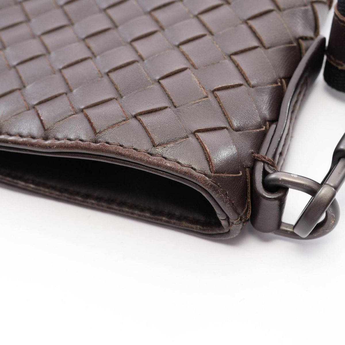 Bottega Veneta Brown Leather Handbag Shoulder Bag (Pre-Owned)