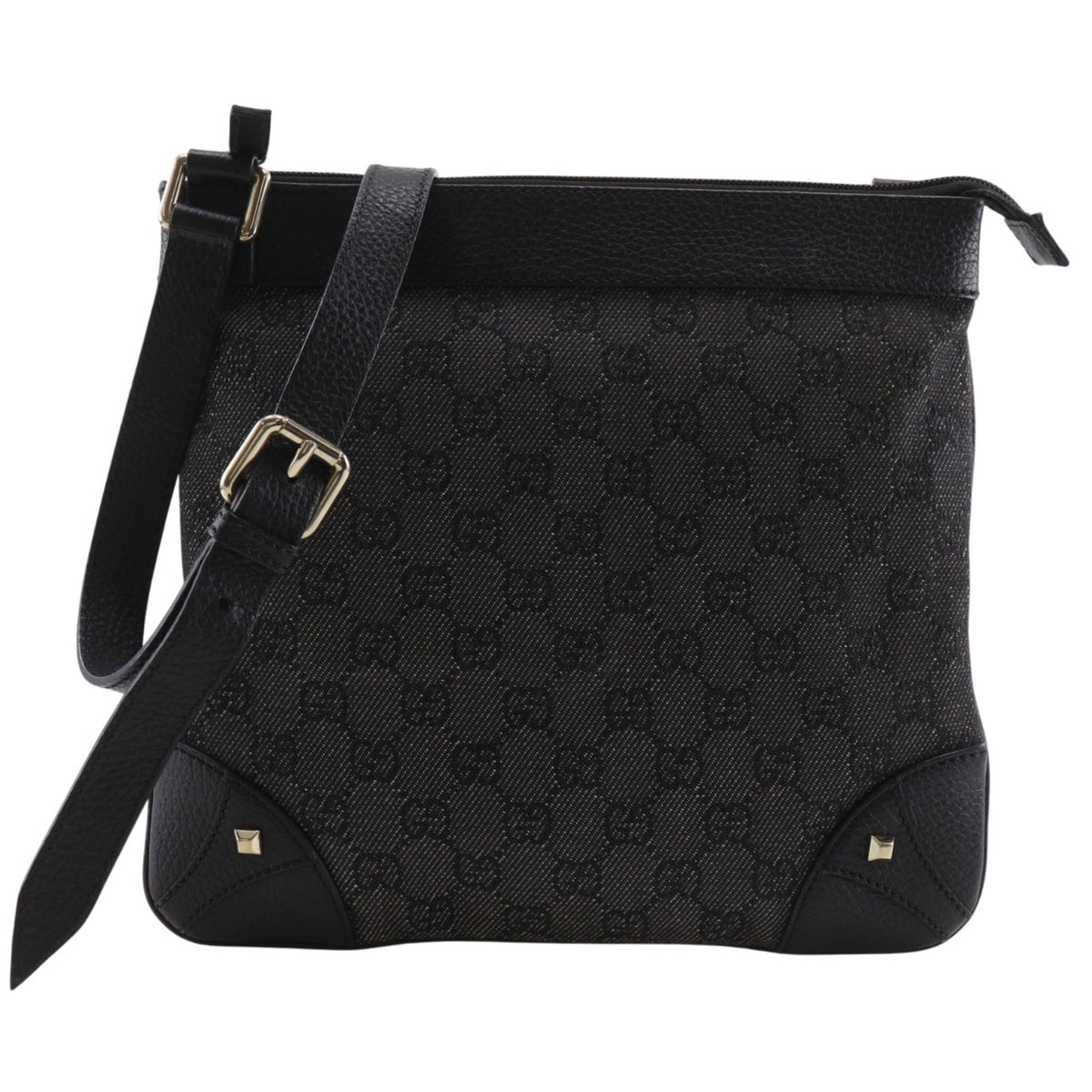 Gucci Black Gg Canvas Shoulder Bag (Pre-Owned)