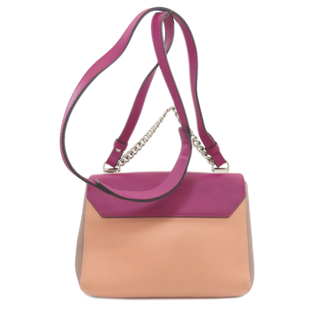 Louis Vuitton Gray Pink Purple Leather Shoulder Bag (Pre-Owned)