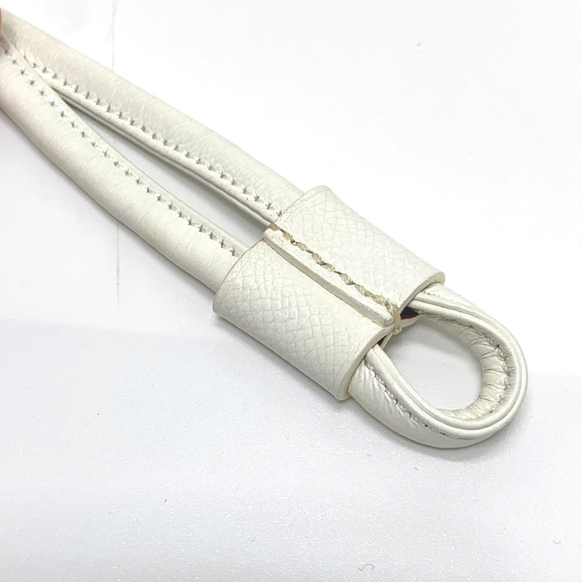 Hermes Ivory Toile Officier Leather Shoulder Bag (Pre-Owned)
