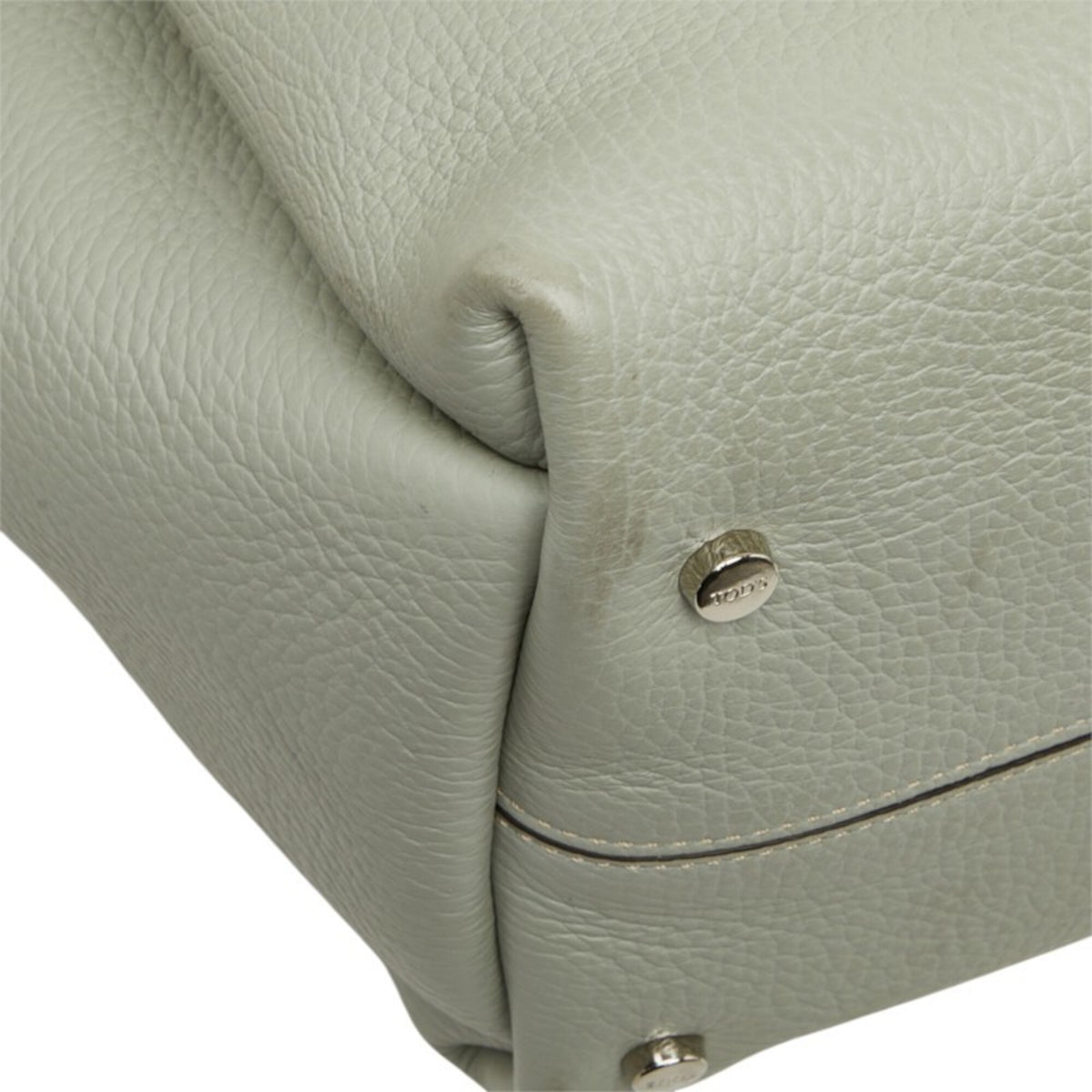 Tod's Light Green Leather Handbag Shoulder Bag (Pre-Owned)
