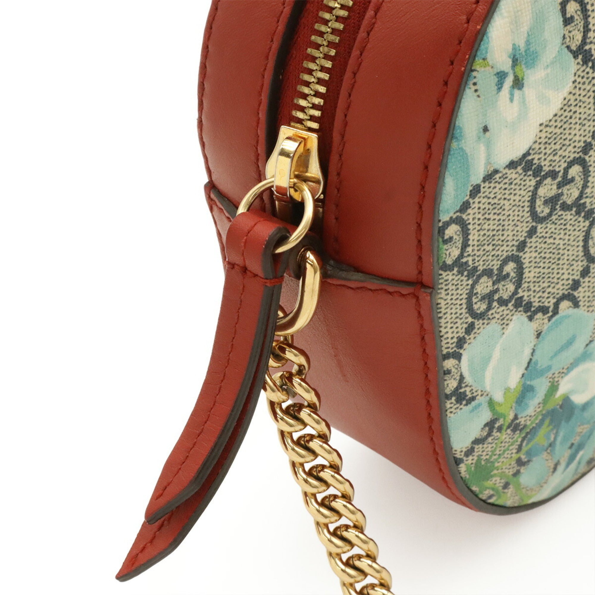 Gucci Beige Blue Multi-Color Red Color Gg Supreme Canvas Leather Shoulder Bag (Pre-Owned)