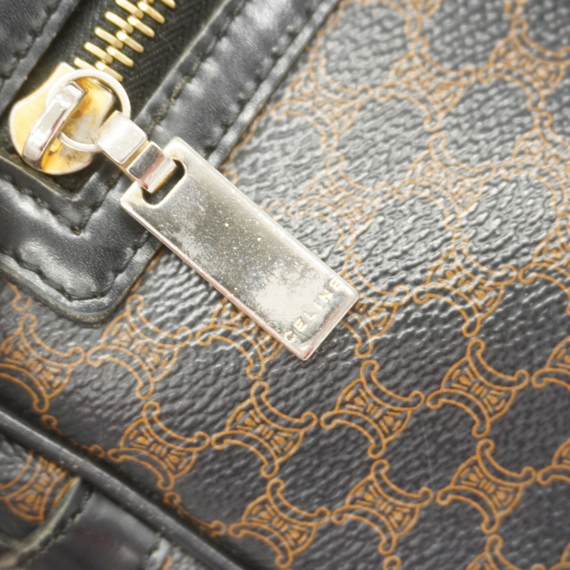 Celine Black Brown Pvc Shoulder Bag (Pre-Owned)