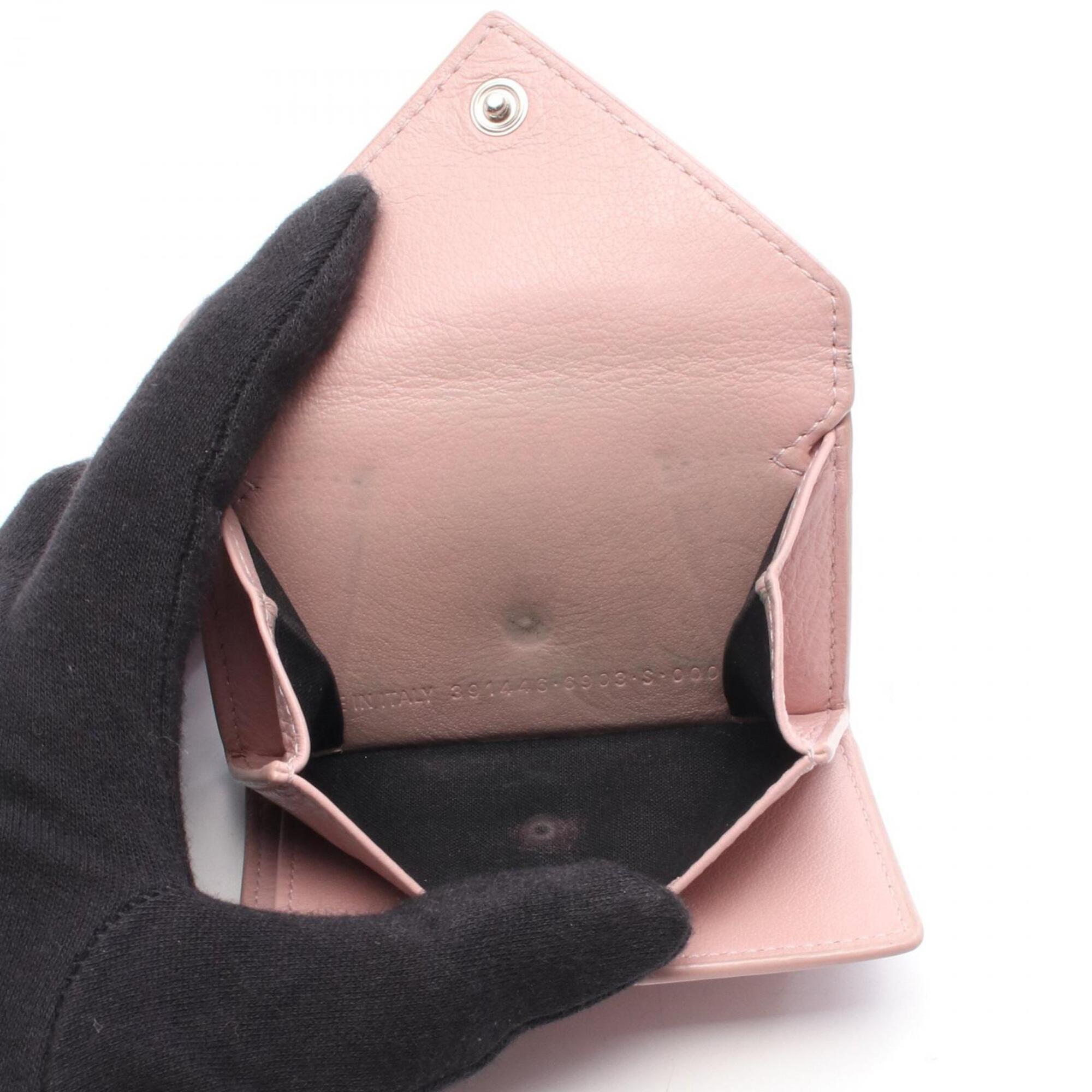 Balenciaga Pink Leather Wallet (Tri-Fold) (Pre-Owned)