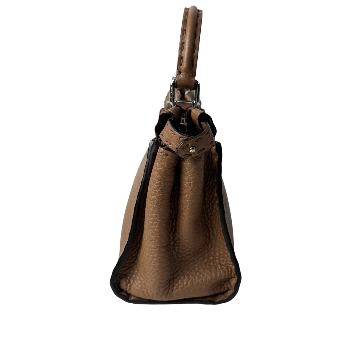 Fendi Brown Leather Handbag Shoulder Bag (Pre-Owned)