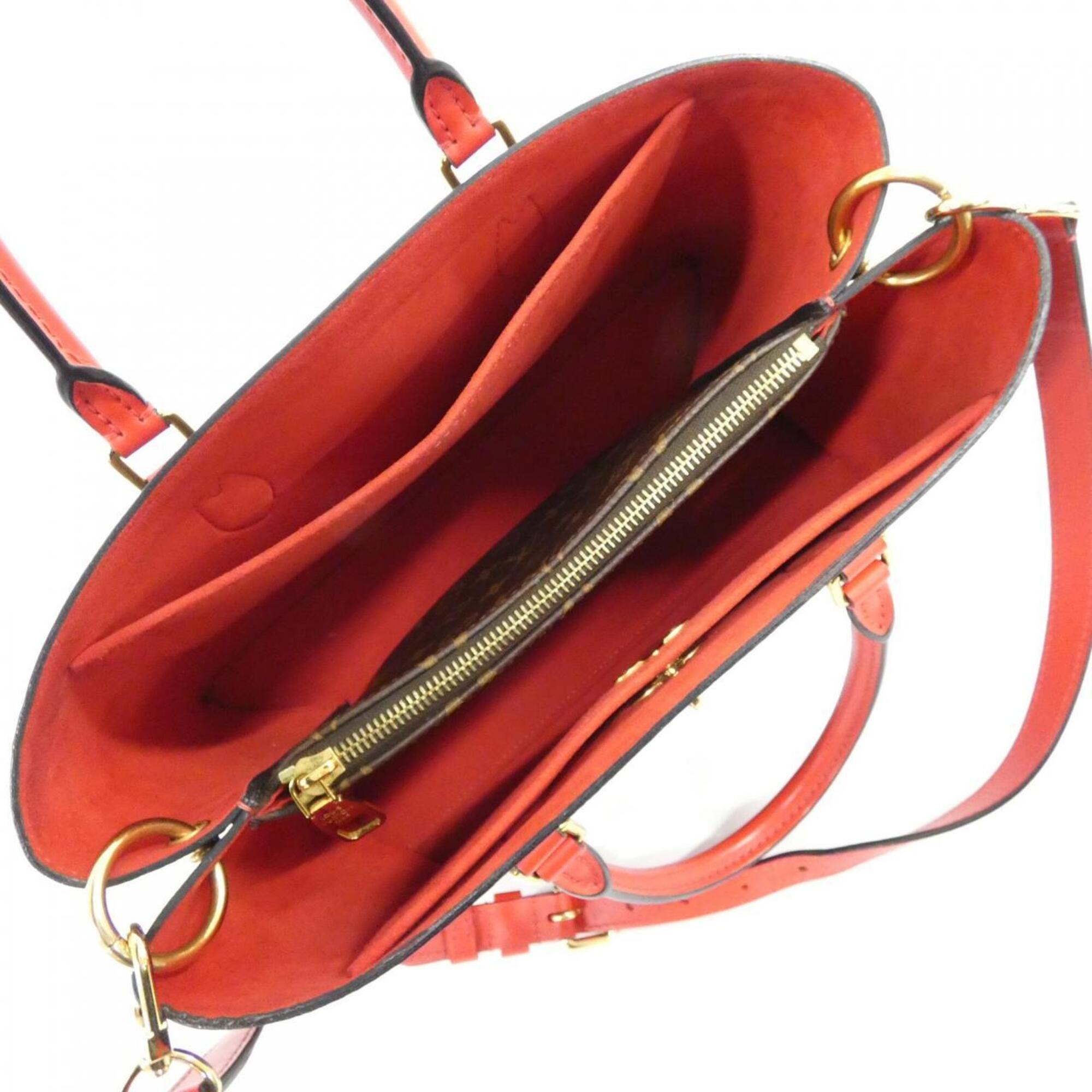 Louis Vuitton Monogram Coquelicots Marron Coated Canvas Handbag (Pre-Owned)