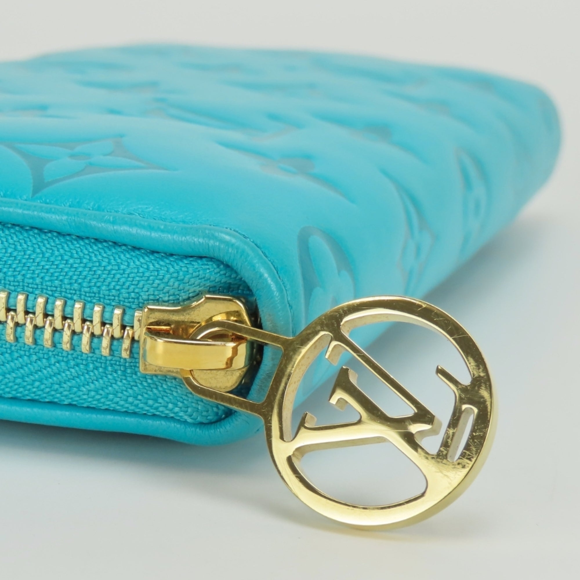 Louis Vuitton Monogram Turquoise Monogram Long Wallet (Bi-Fold) (Pre-Owned)
