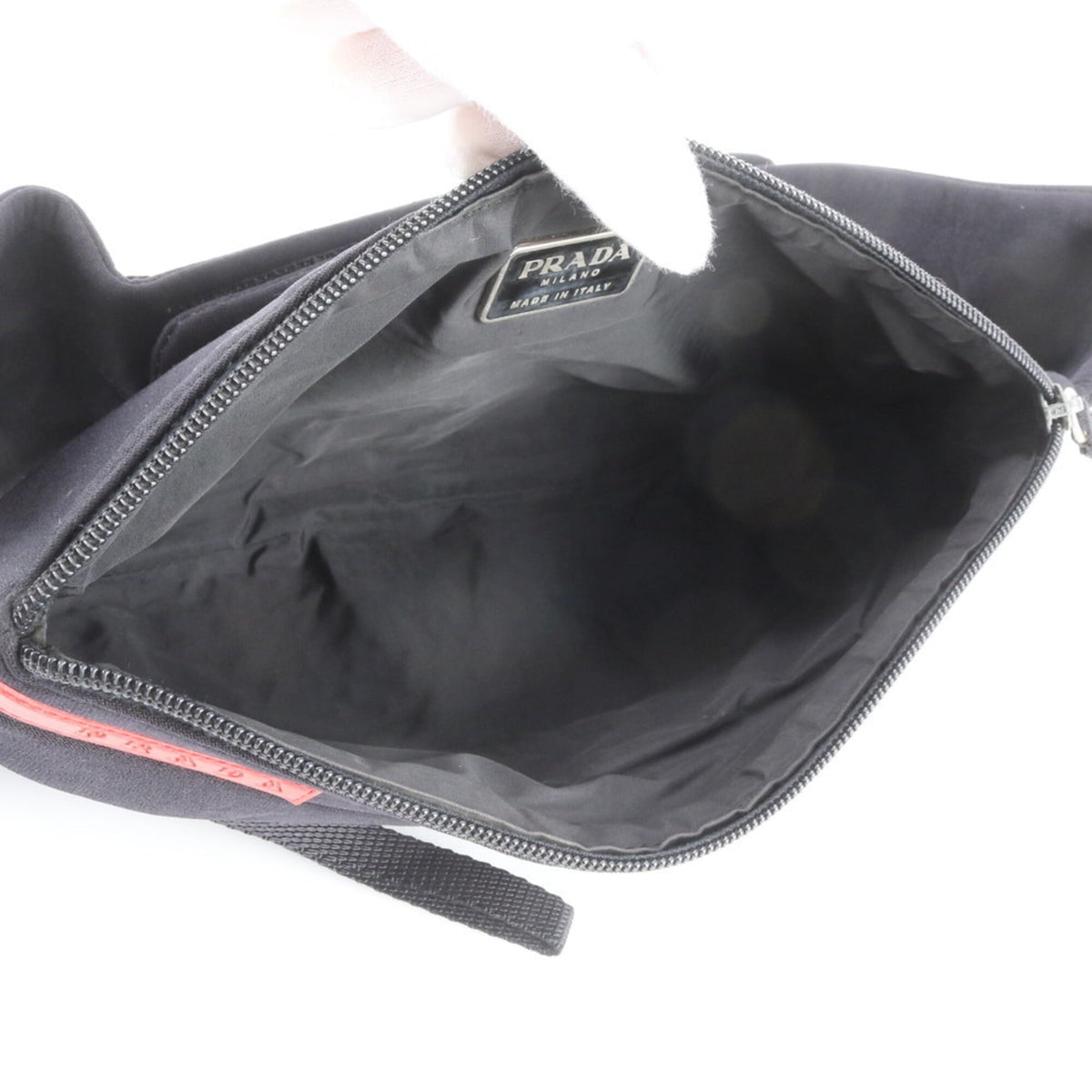 Prada Black Pouch Shoulder Bag Sling Bag (Pre-Owned)
