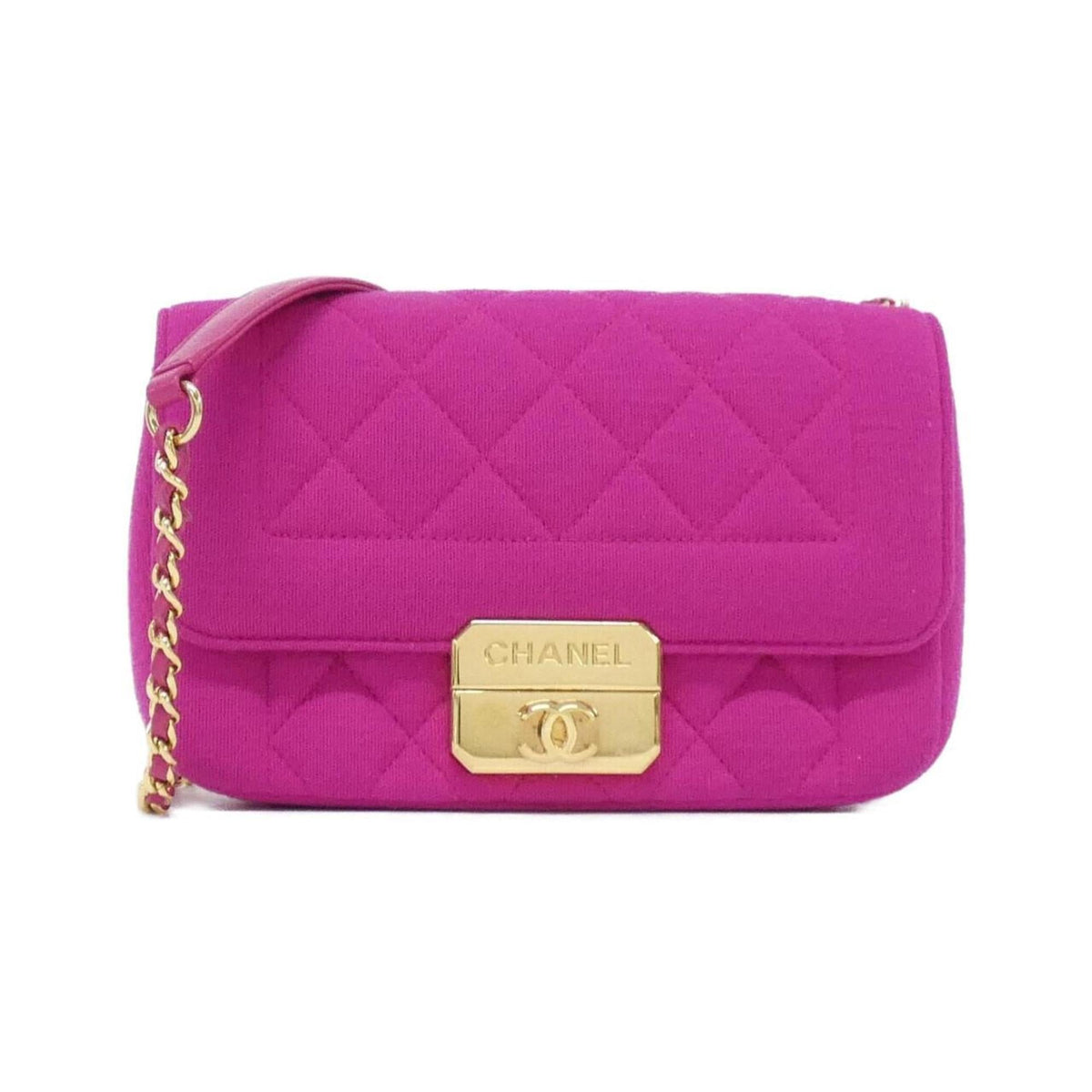Chanel Gold Canvas Shoulder Bag (Pre-Owned)
