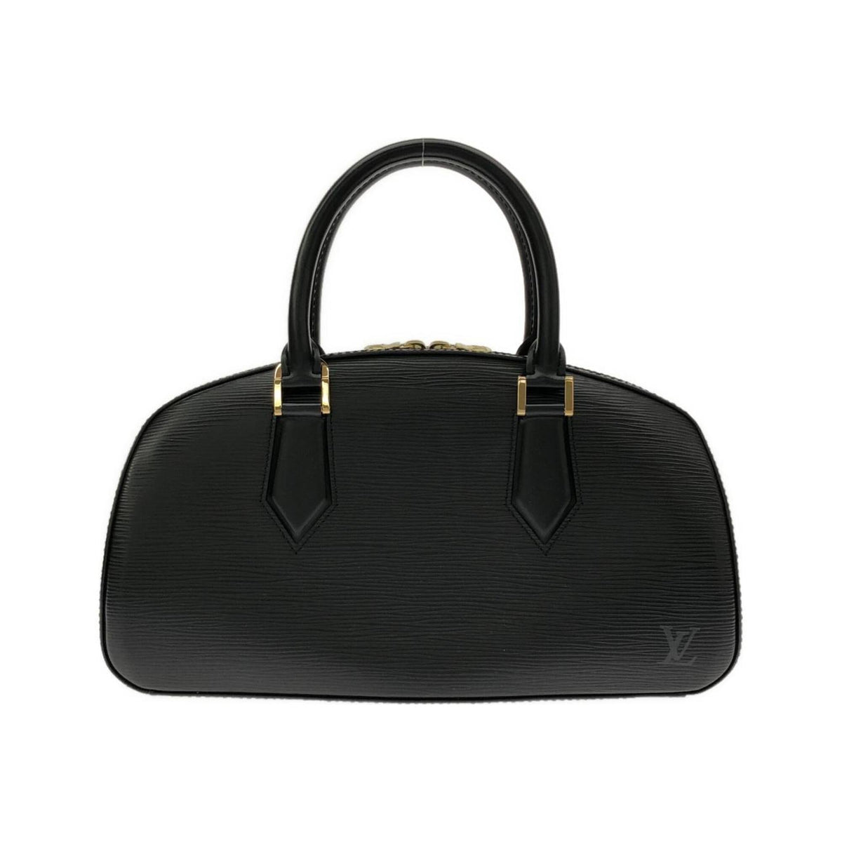 Louis Vuitton Black Brown Leather Handbag (Pre-Owned)
