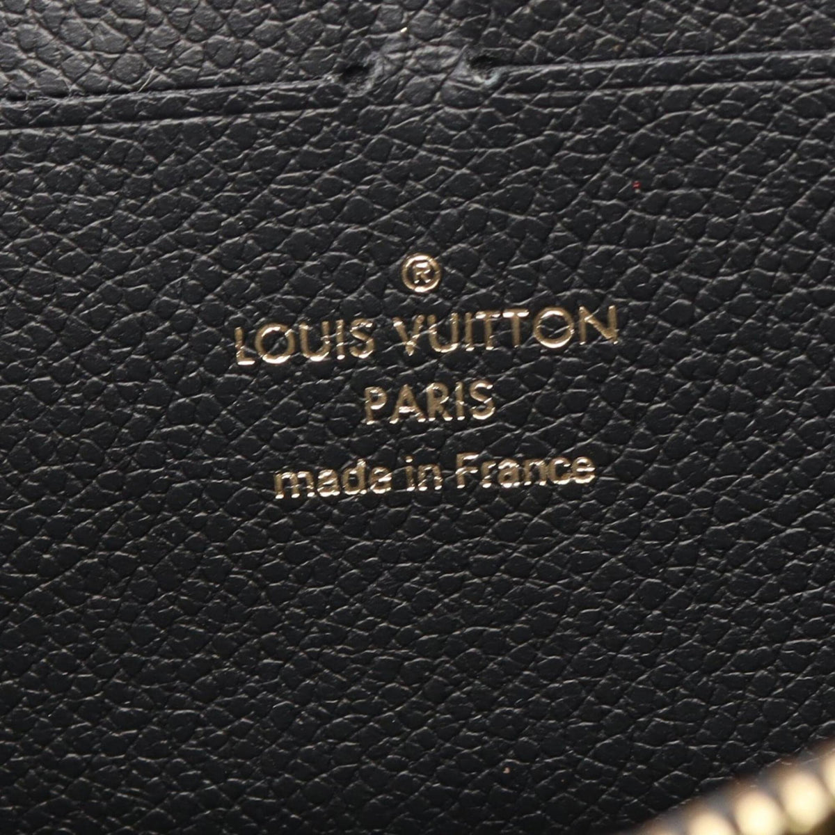 Louis Vuitton Black Noir Leather Long Wallet (Bi-Fold) (Pre-Owned)