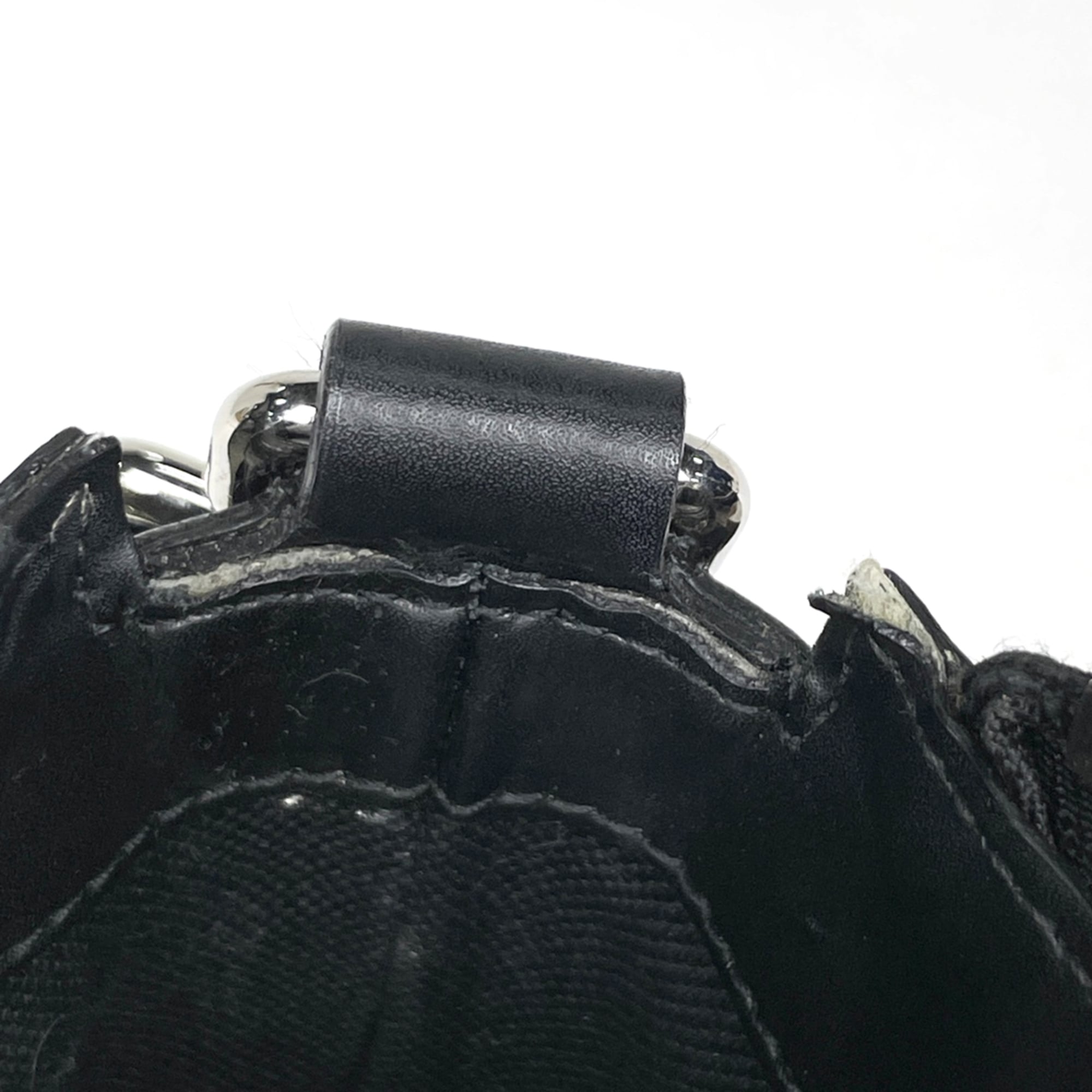 Gucci Sherry Line Black Coated Canvas Leather Shoulder Bag (Pre-Owned)