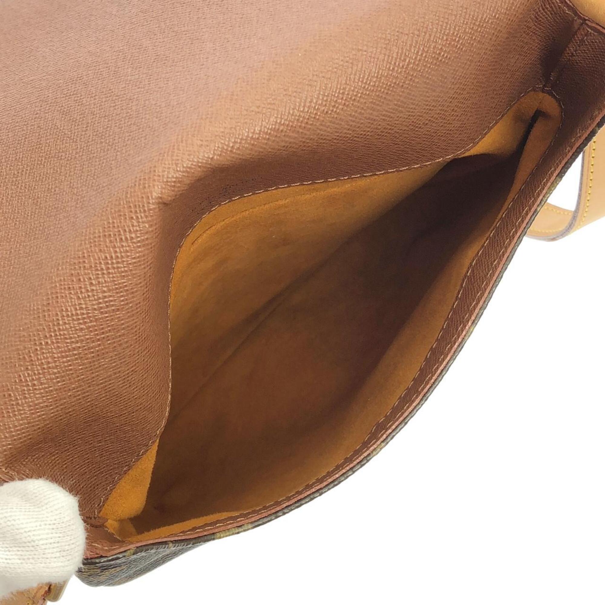 Louis Vuitton Monogram Marron Coated Canvas Shoulder Bag (Pre-Owned)