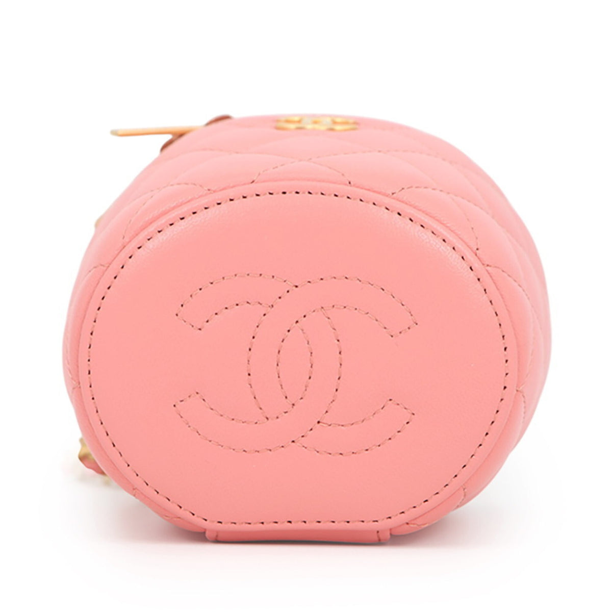 Chanel Pink Leather Handbag Shoulder Bag Vanity Bag (Pre-Owned)