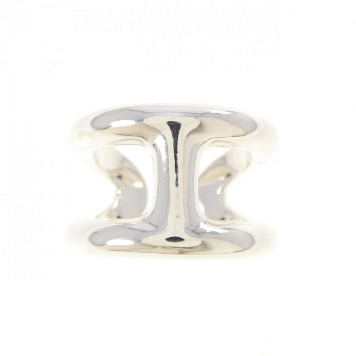 Hermes Silver 925 Band Ring (Pre-Owned)