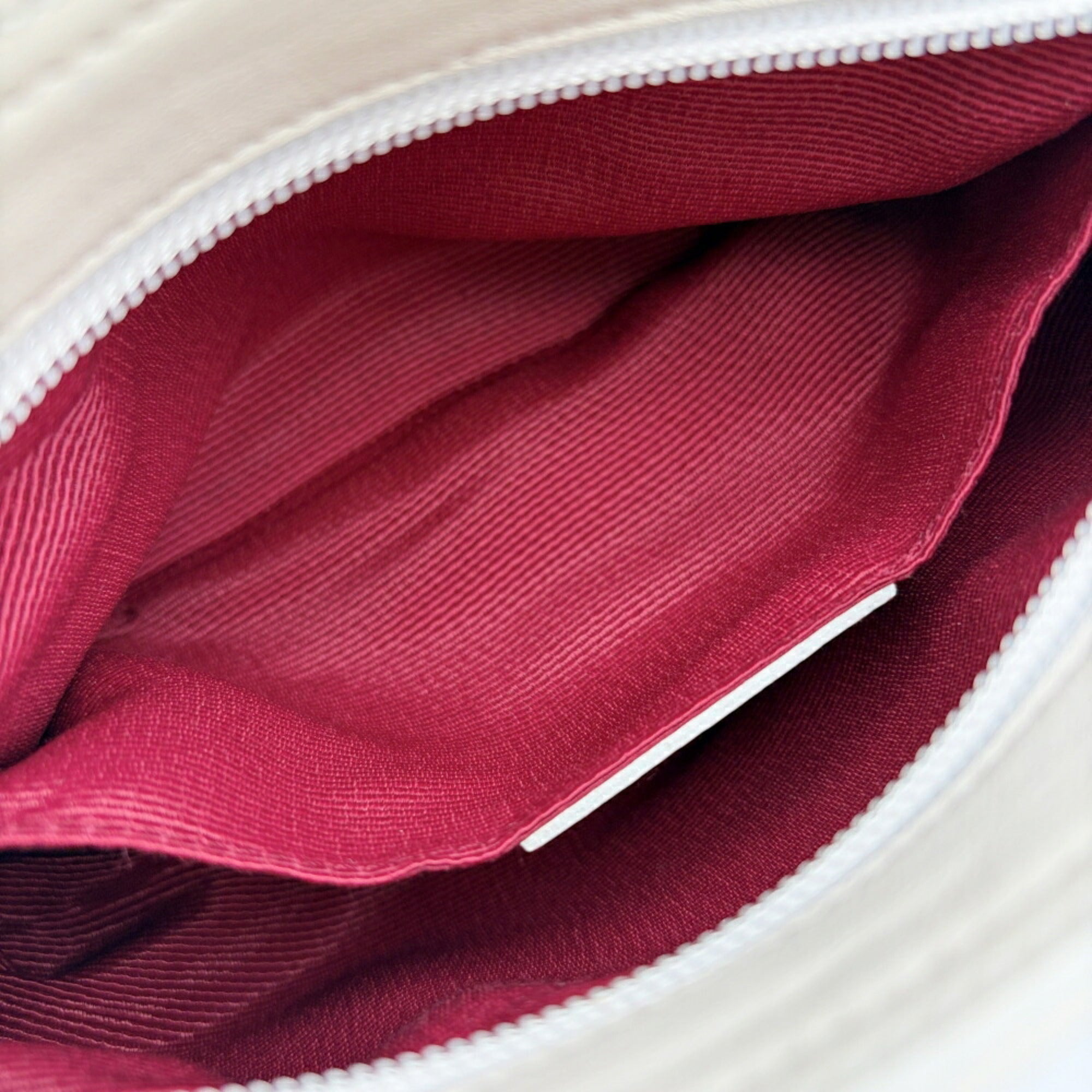 Salvatore Ferragamo Pink White Canvas Leather Shoulder Bag (Pre-Owned)