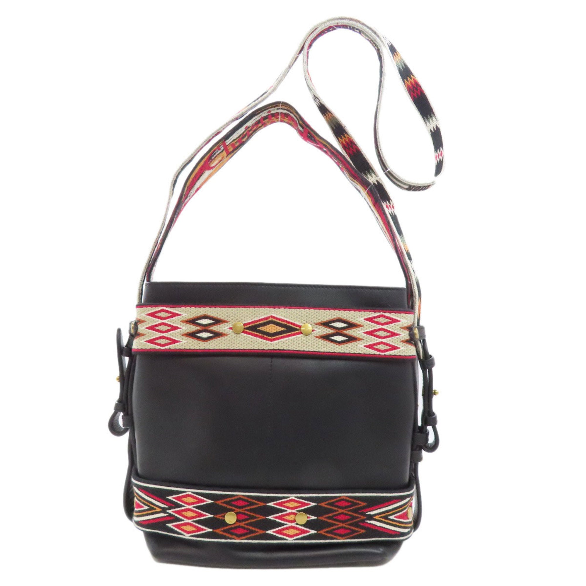 Christian Dior Black Leather Shoulder Bag (Pre-Owned)