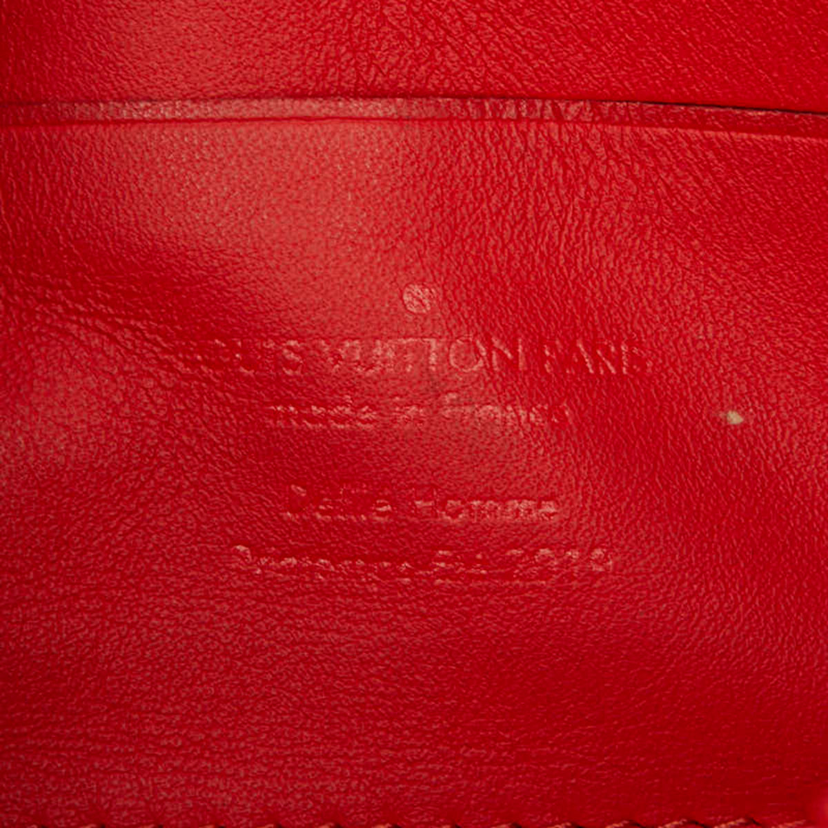 Louis Vuitton Red Color Leather Clutch Bag Pochette (Pre-Owned)