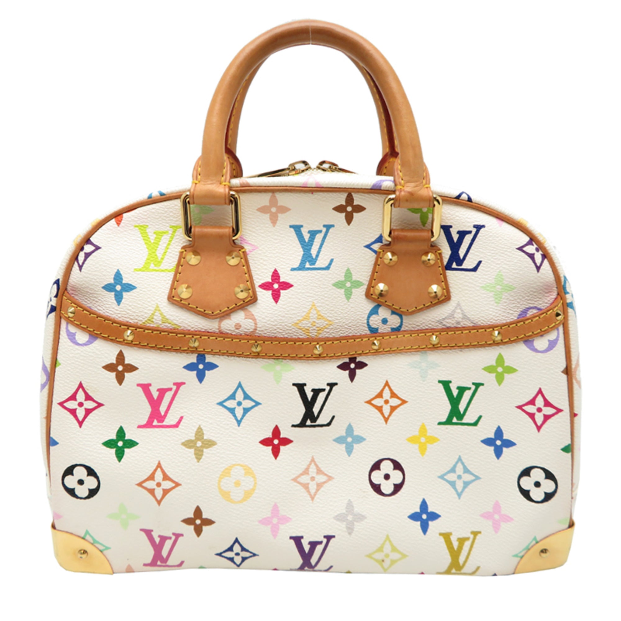 Louis Vuitton White Monogram Multicolore Handbag (Pre-Owned)