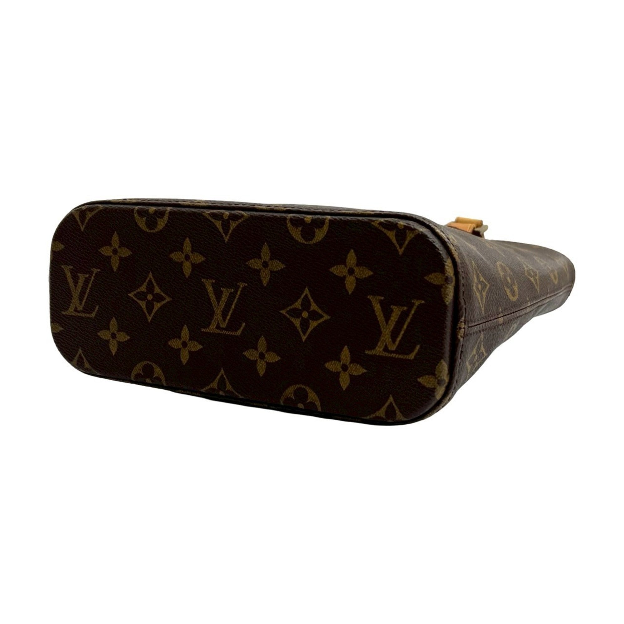Louis Vuitton Brown Leather Pvc Handbag Tote Bag (Pre-Owned)
