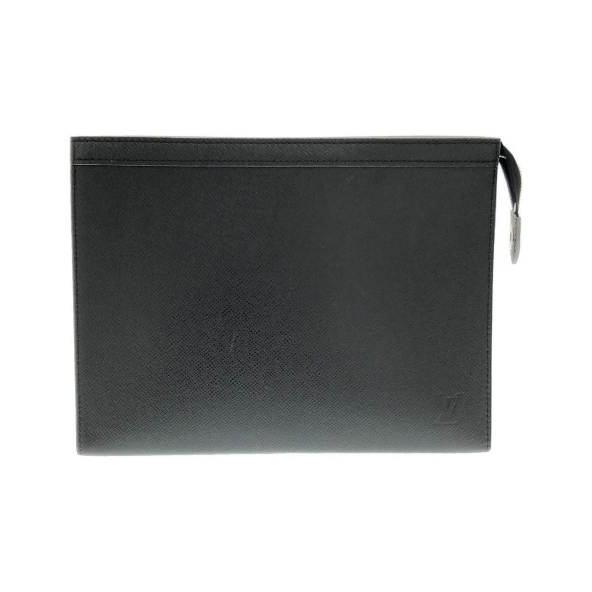 Louis Vuitton Black Leather Handbag Pochette (Pre-Owned)