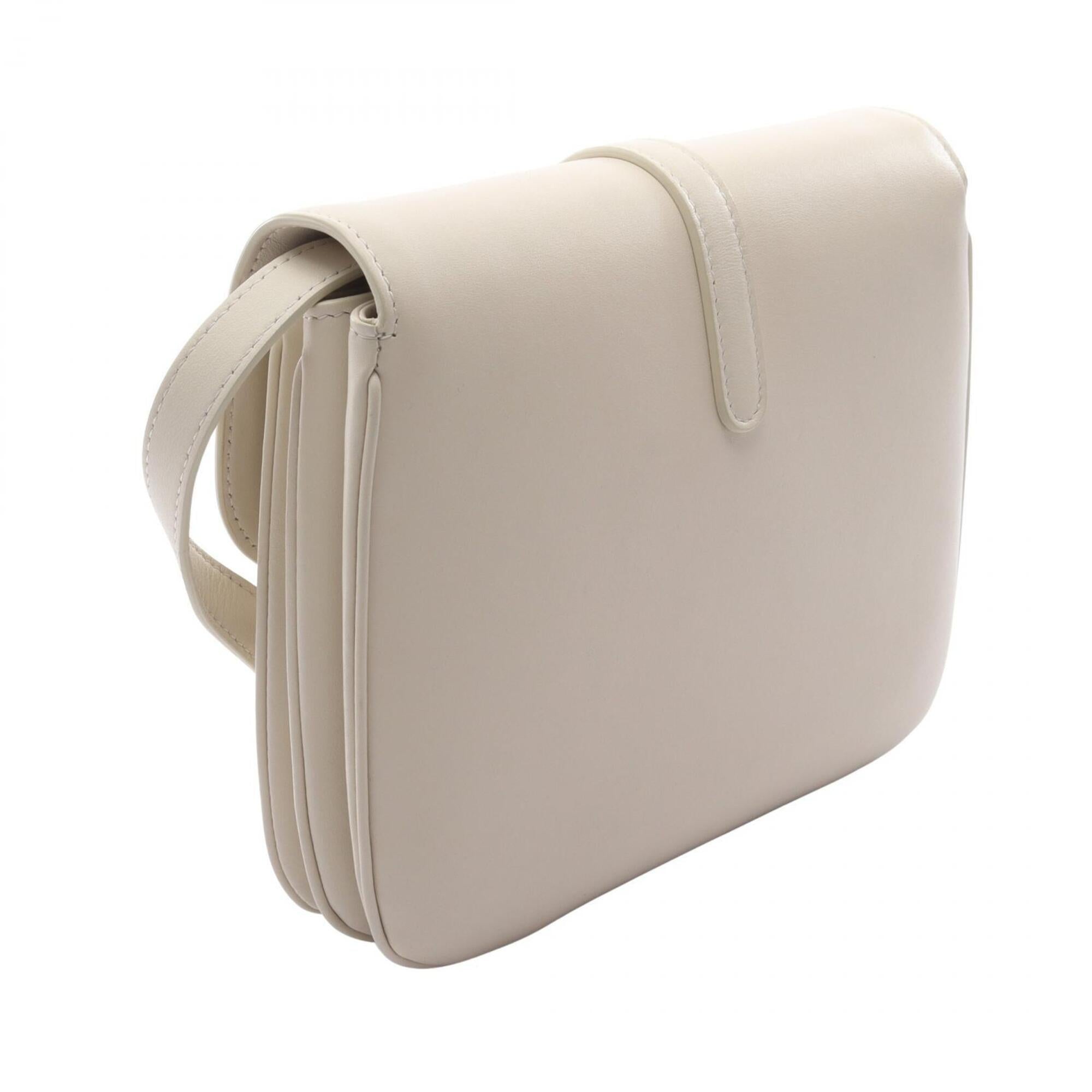 Celine White Leather Handbag Shoulder Bag (Pre-Owned)