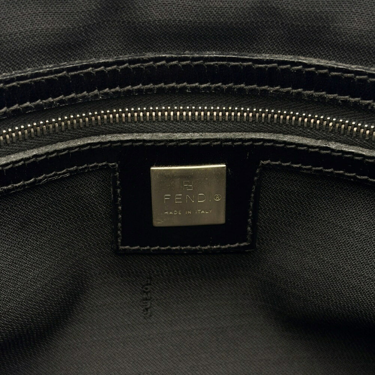 Fendi Black Nylon Leather Tote Bag (Pre-Owned)