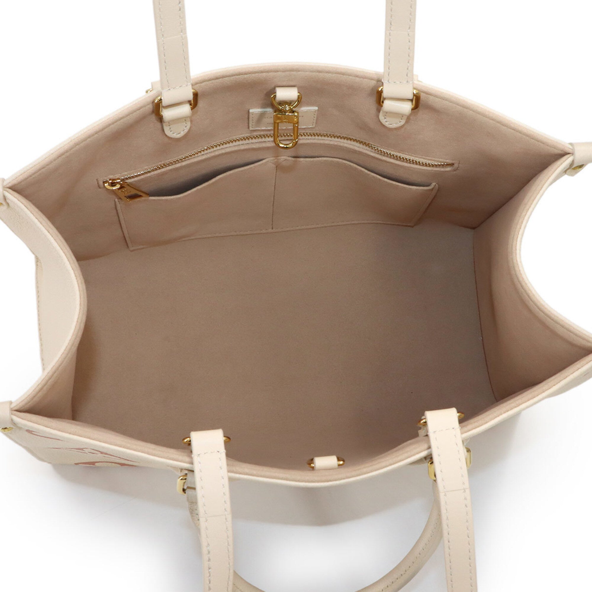 Louis Vuitton Cream Monogram Empreinte Handbag Tote Bag (Pre-Owned)