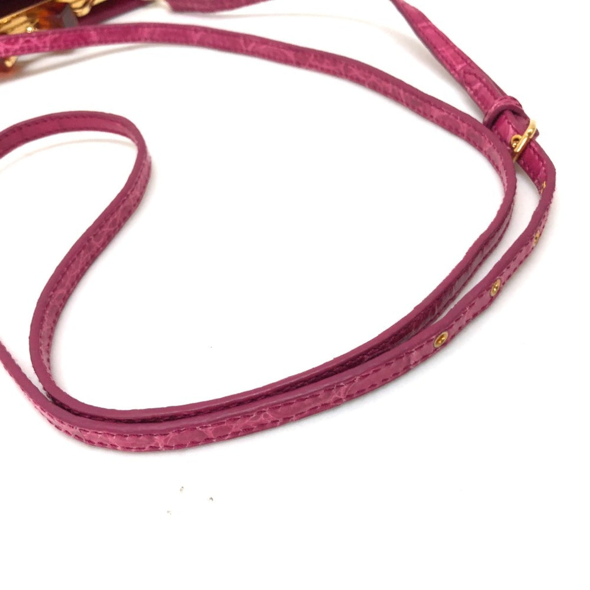 Miu Miu Pink Leather Pochette Shoulder Bag (Pre-Owned)