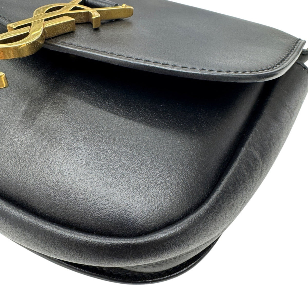 Saint Laurent Black Leather Pochette Shoulder Bag (Pre-Owned)