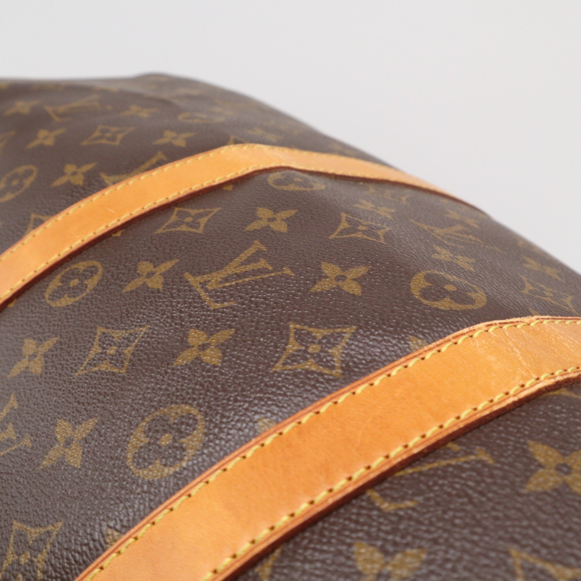 Louis Vuitton Monogram Beige Brown Monogram Boston Bag (Pre-Owned)