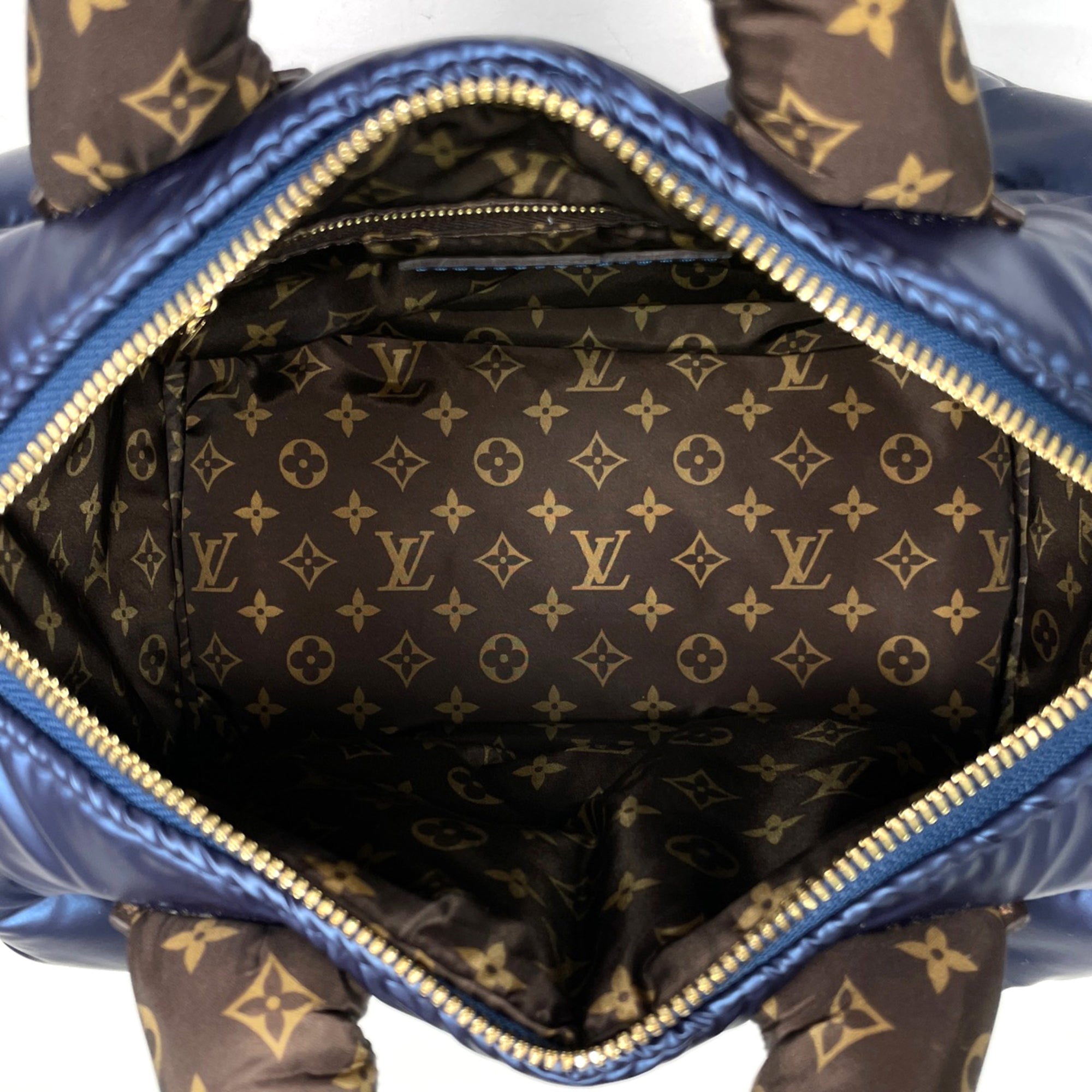 Louis Vuitton Blue Monogram Nylon Handbag Shoulder Bag (Pre-Owned)