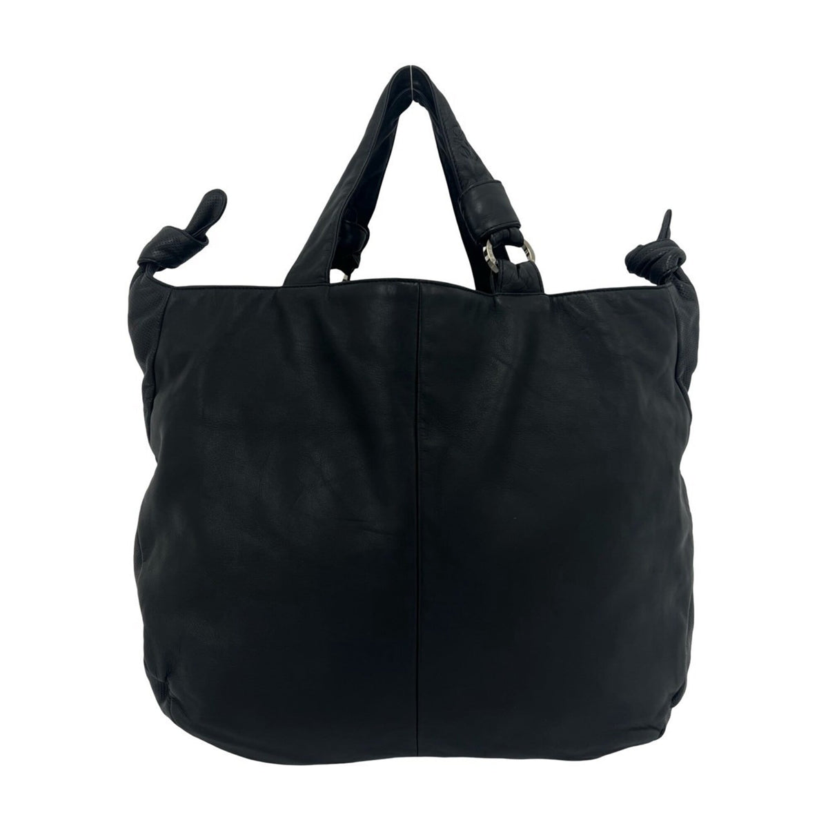 Loewe Black Leather Handbag Shoulder Bag Tote Bag (Pre-Owned)