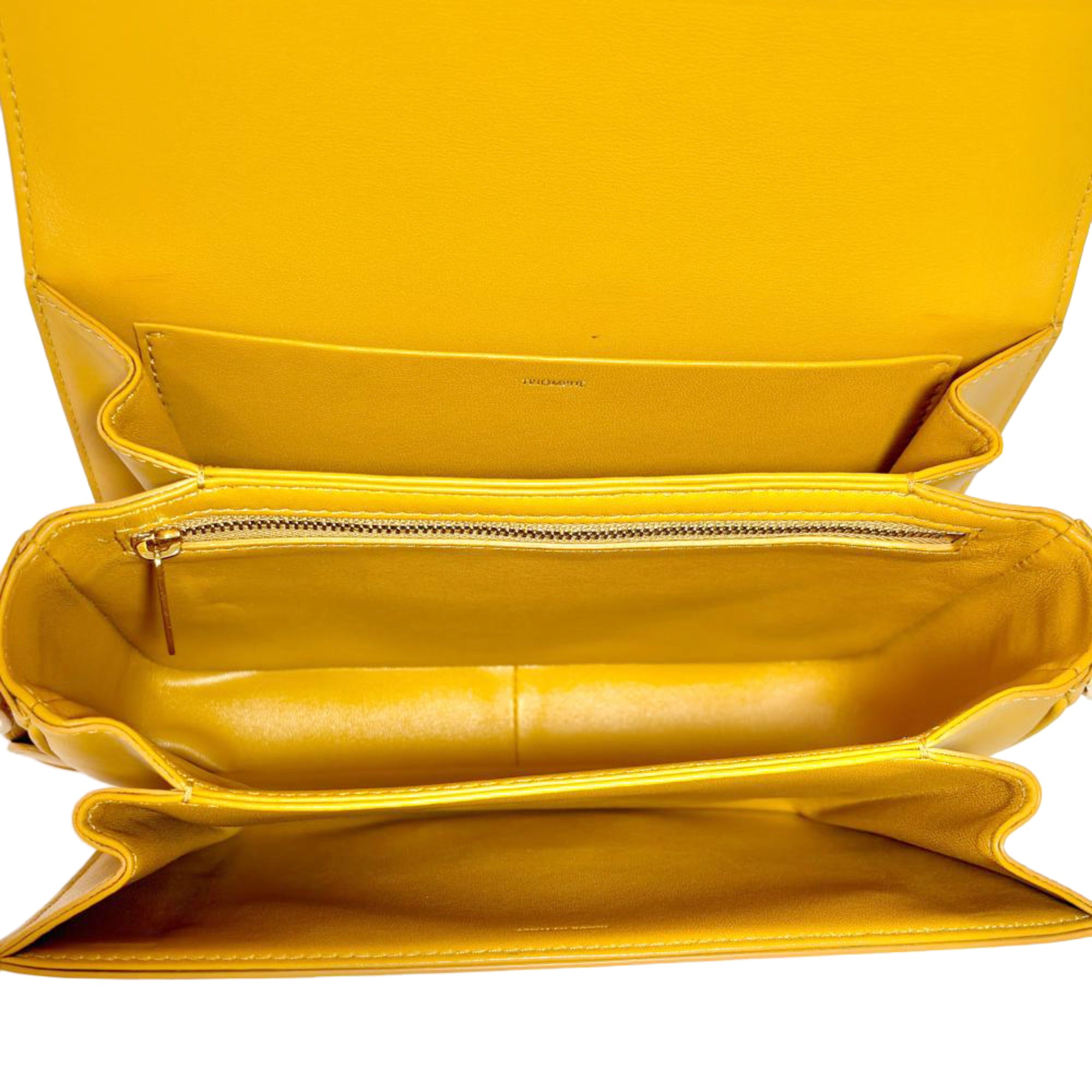 Celine Yellow Leather Shoulder Bag (Pre-Owned)