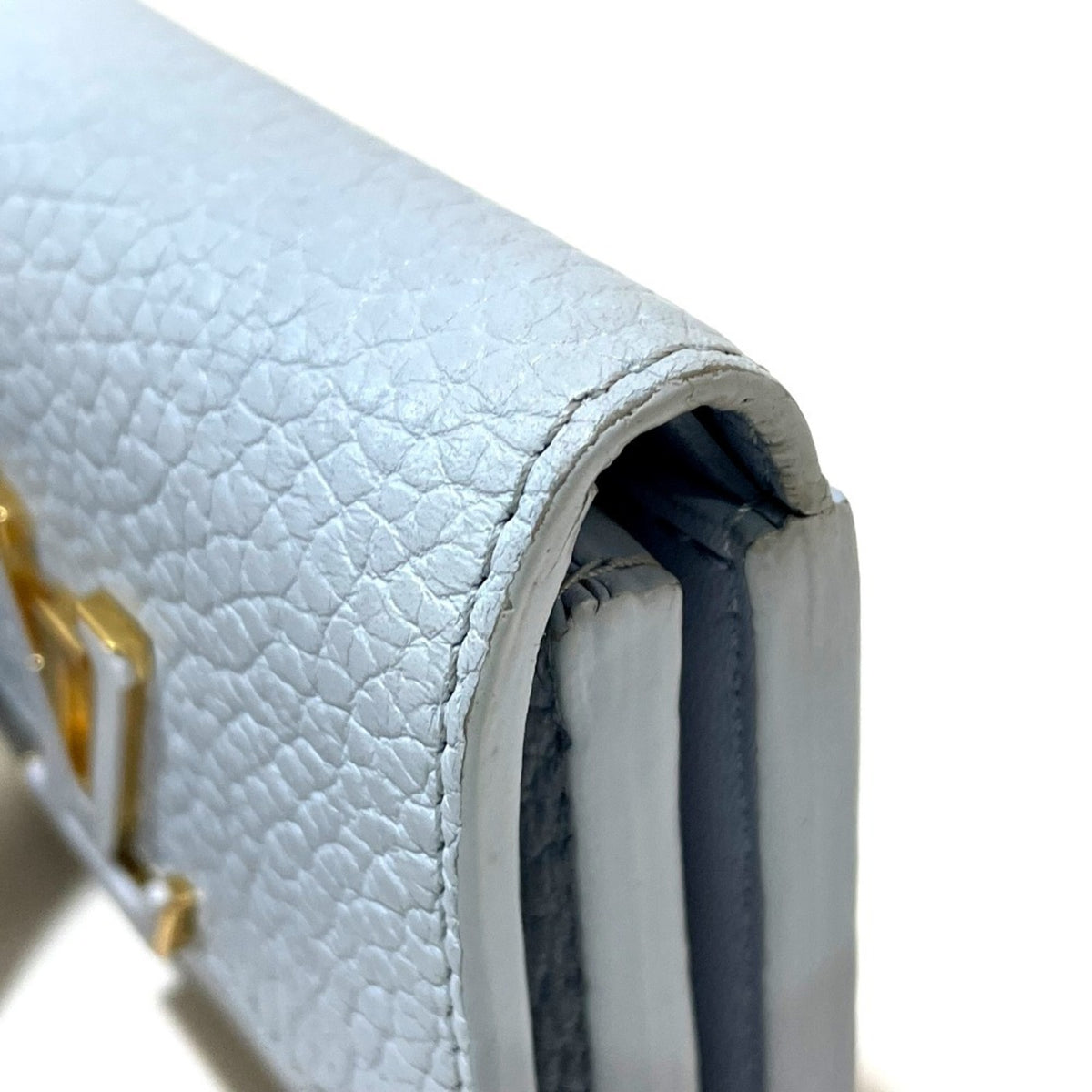 Louis Vuitton Blue Leather Wallet (Tri-Fold) (Pre-Owned)
