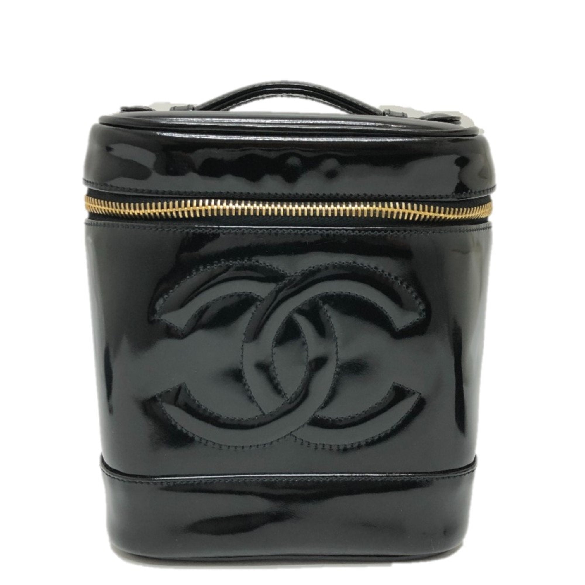 Chanel Black Patent Leather Handbag (Pre-Owned)