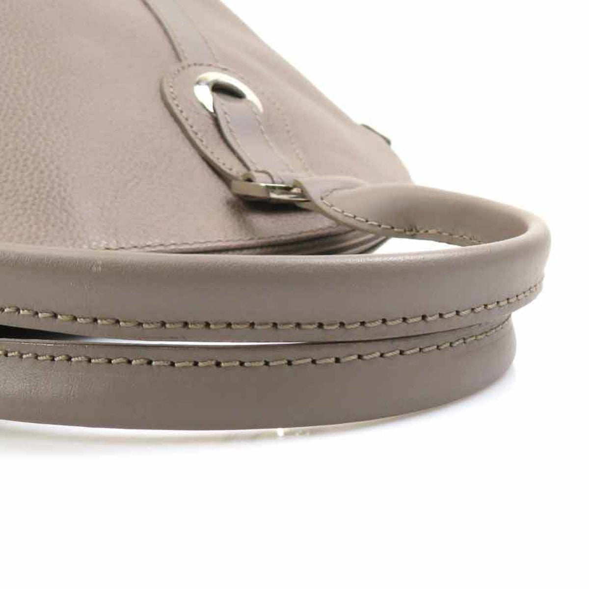 Longchamp Grayish Leather Handbag (Pre-Owned)