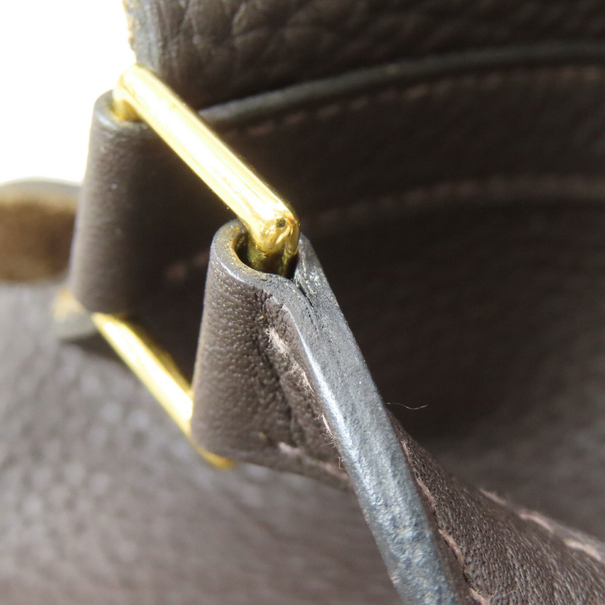 Hermes Dark Brown Taurillon Clemence Leather Handbag (Pre-Owned)