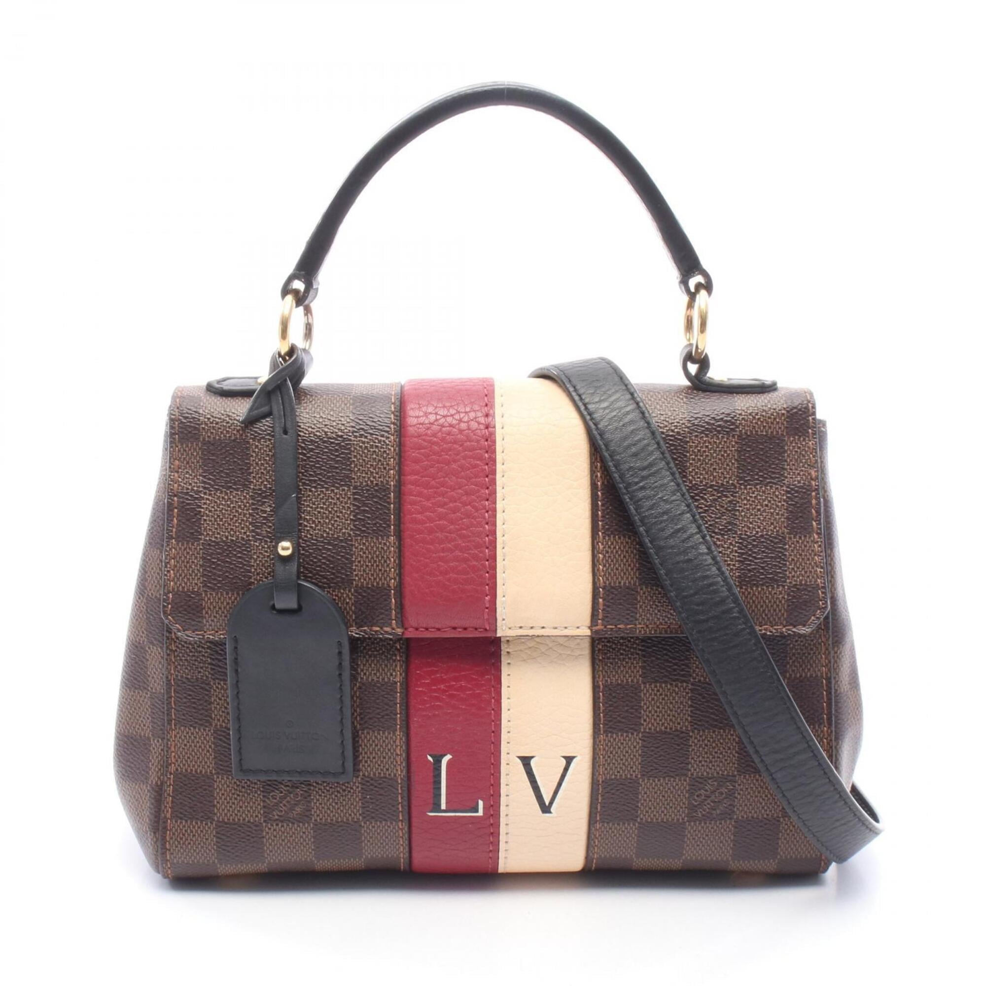 Louis Vuitton Black Brown Multi-Color Coated Canvas Leather Handbag (Pre-Owned)