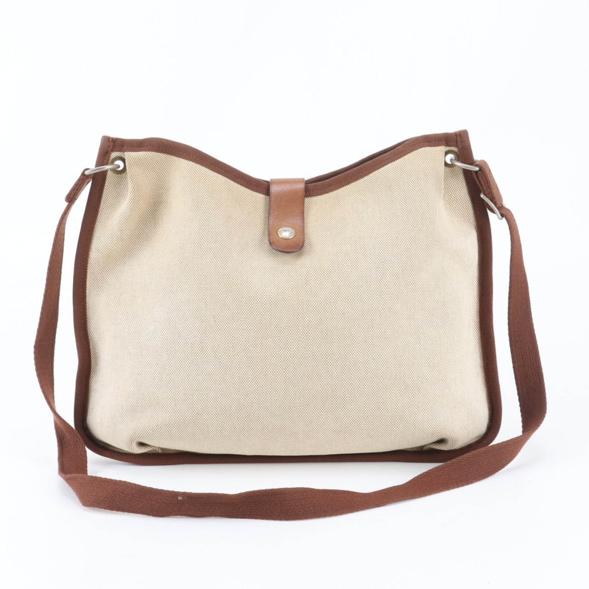 Hermes Beige Brown Leather Shoulder Bag Tote Bag (Pre-Owned)