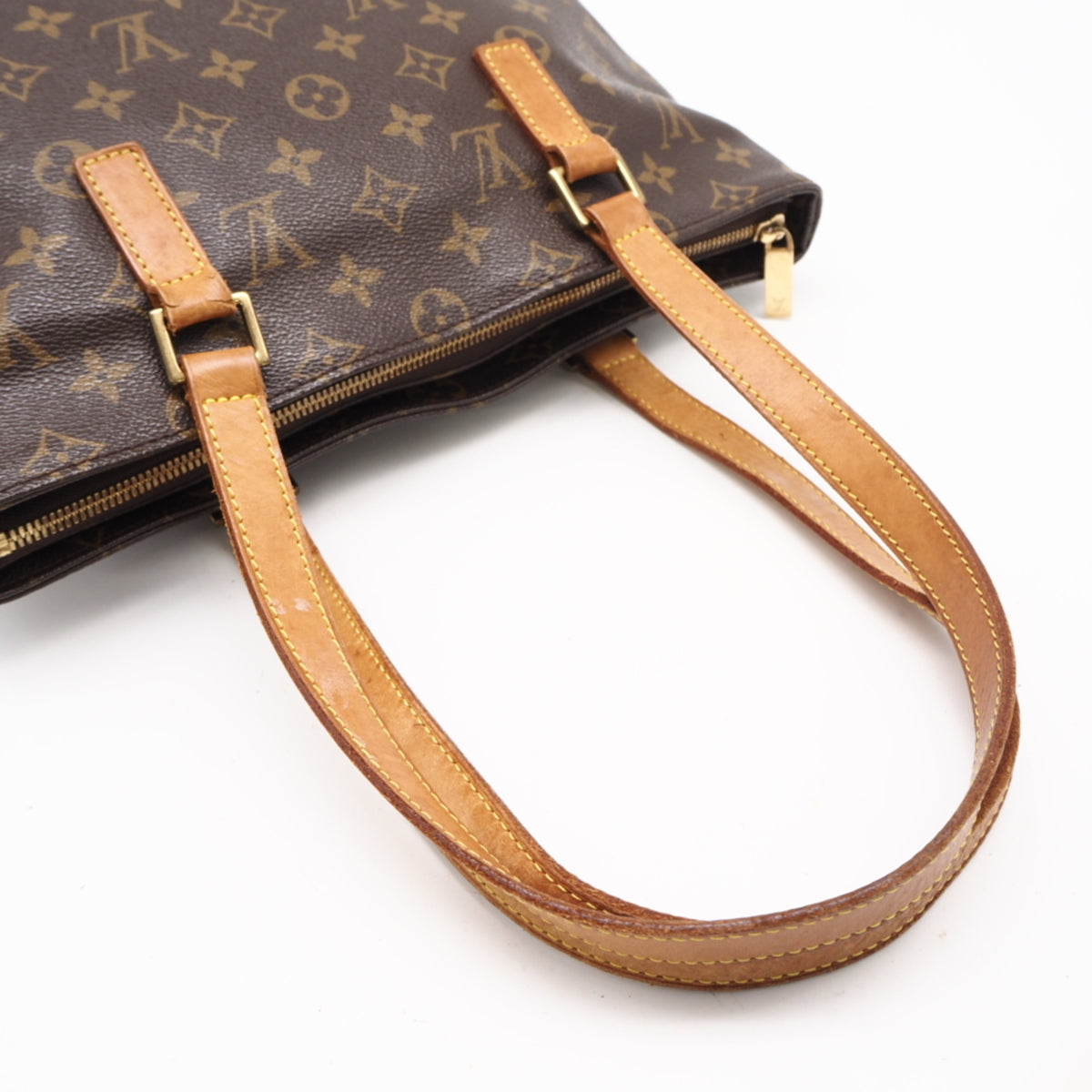 Louis Vuitton Monogram Brown Coated Canvas Leather Handbag (Pre-Owned)