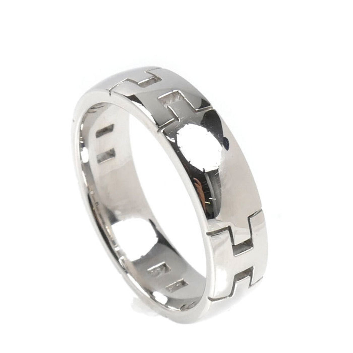 Hermes White Gold (18K) Band Ring (Pre-Owned)