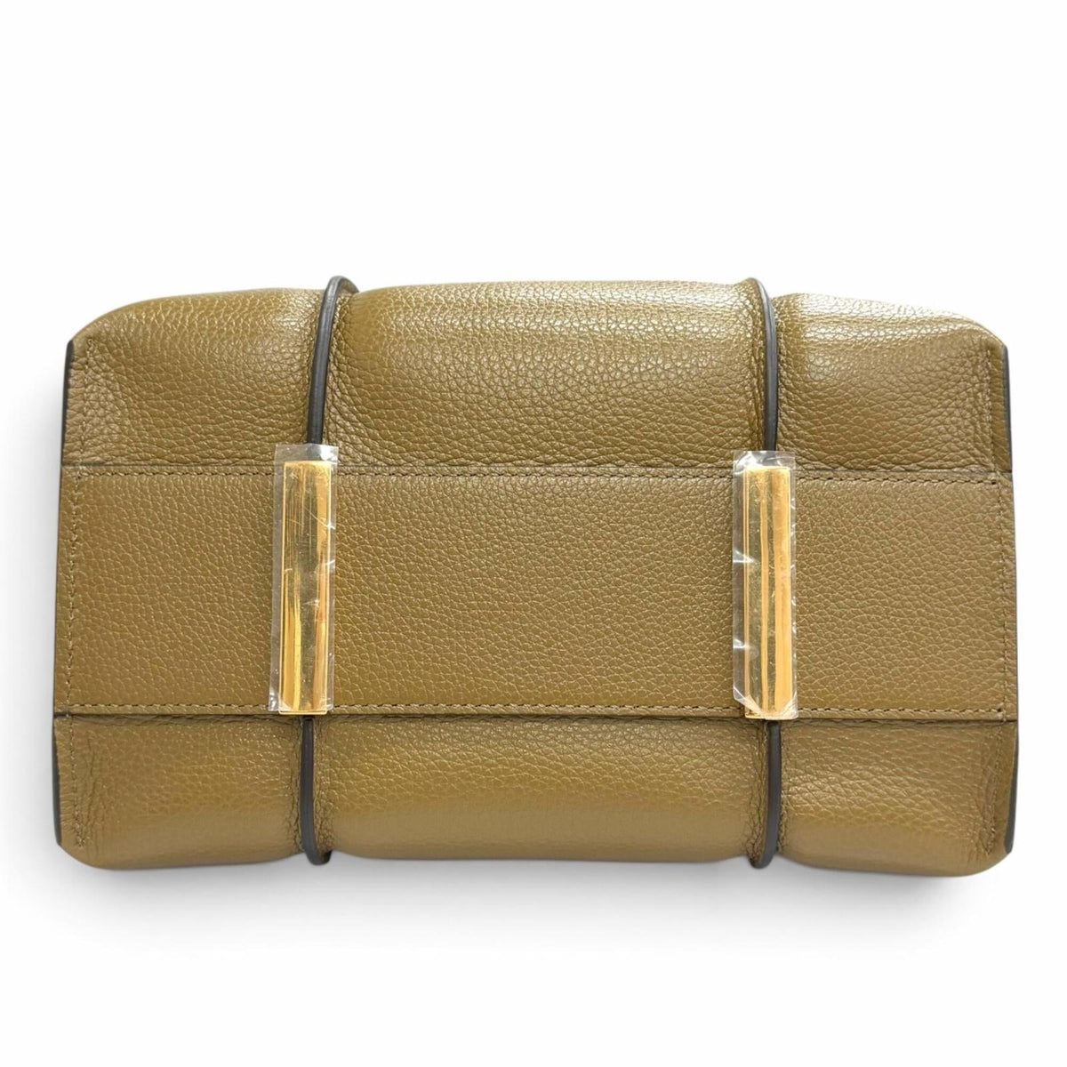 Tod's Olive Leather Pouch Shopping Bag Shoulder Bag Tote Bag (Pre-Owned)