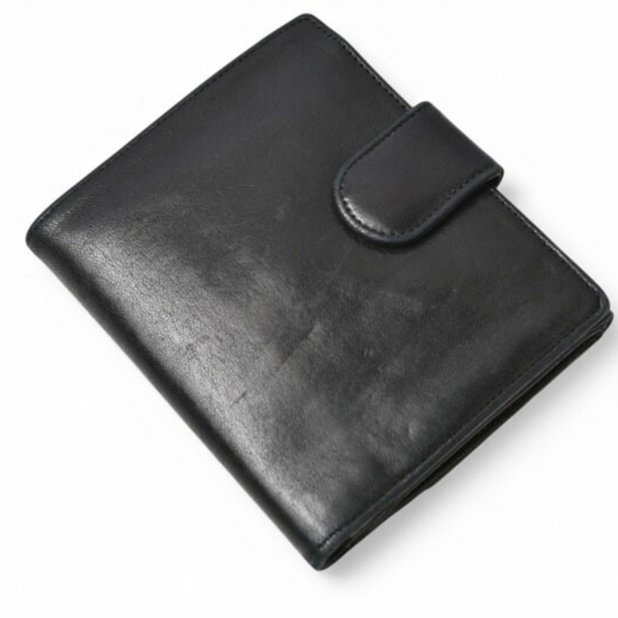 Chanel Black Leather Wallet (Bi-Fold) (Pre-Owned)