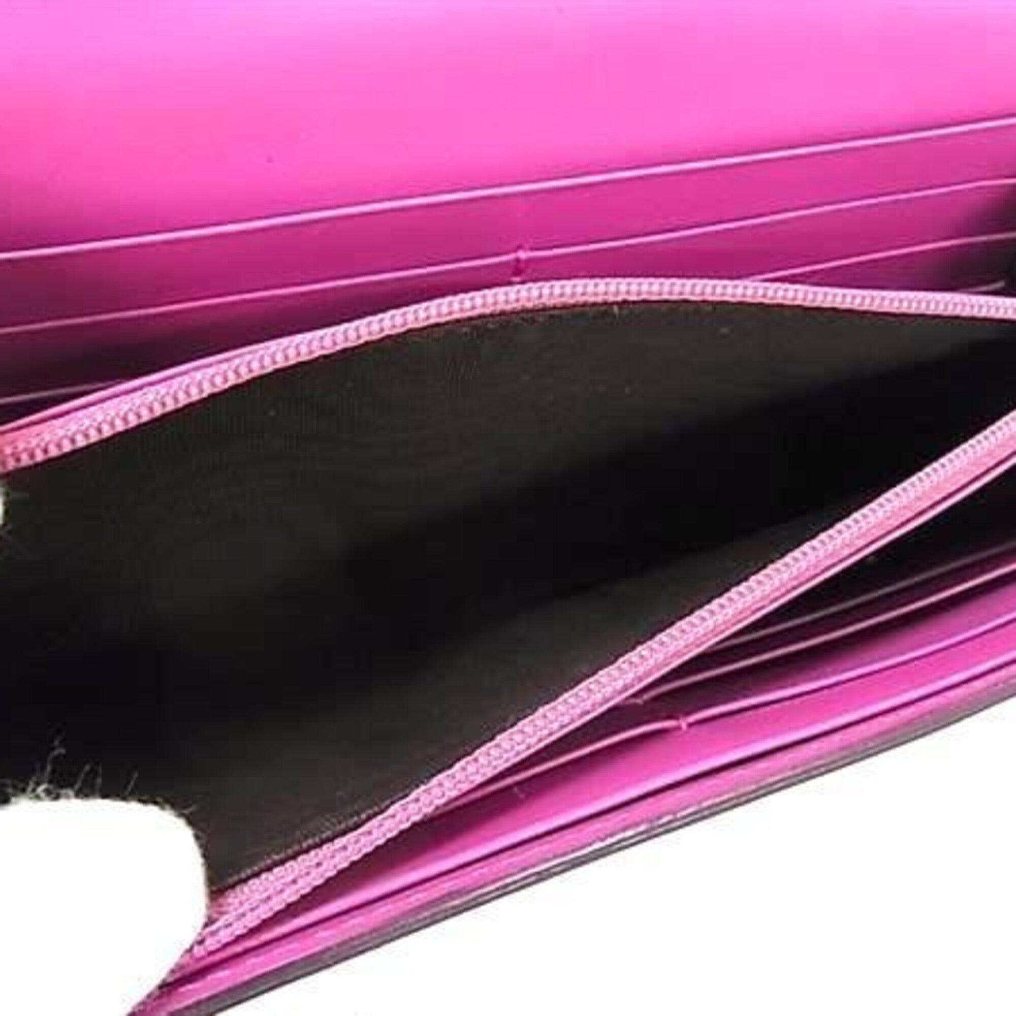 Gucci Purple Leather Long Wallet (Bi-Fold) (Pre-Owned)