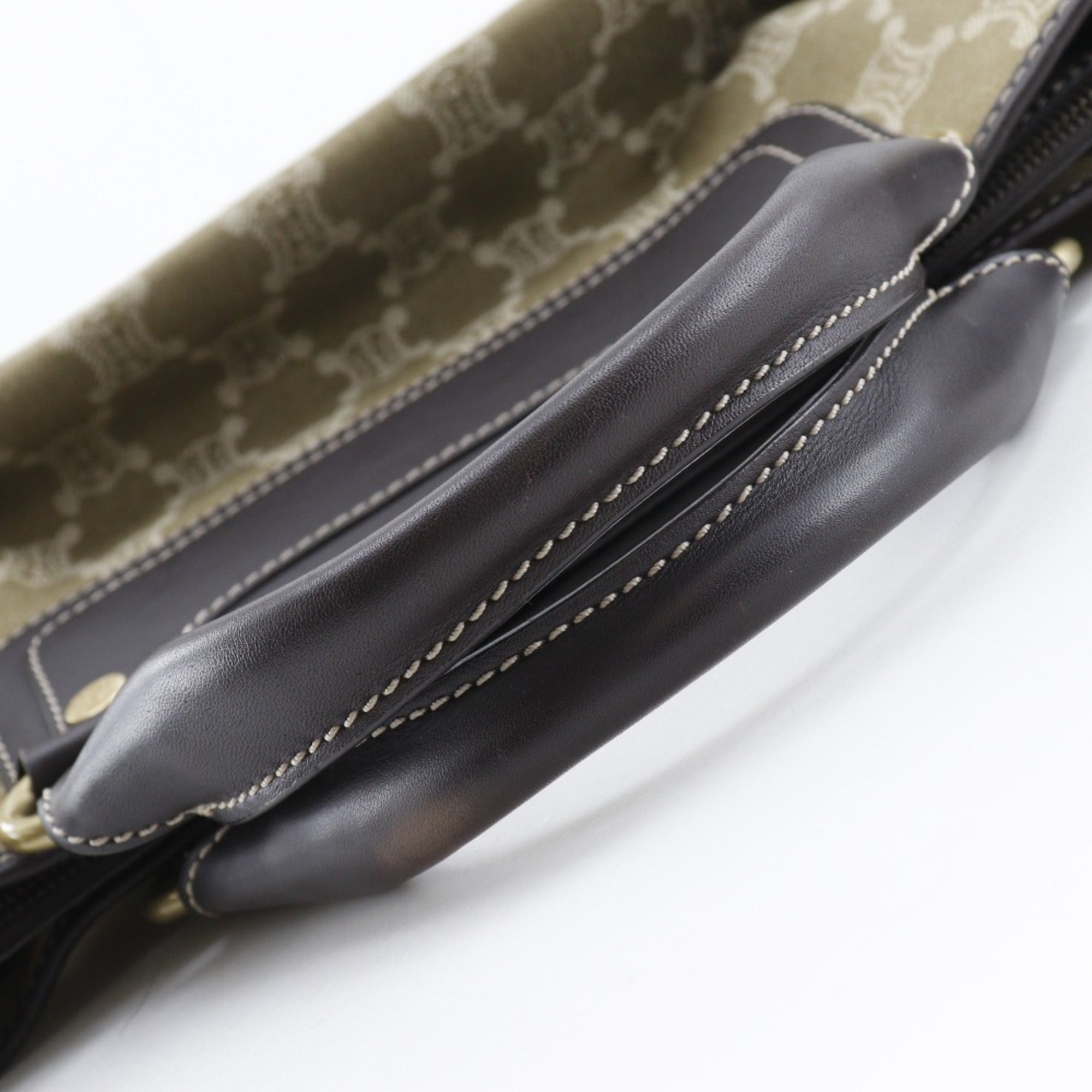 Celine Khaki Canvas Handbag (Pre-Owned)