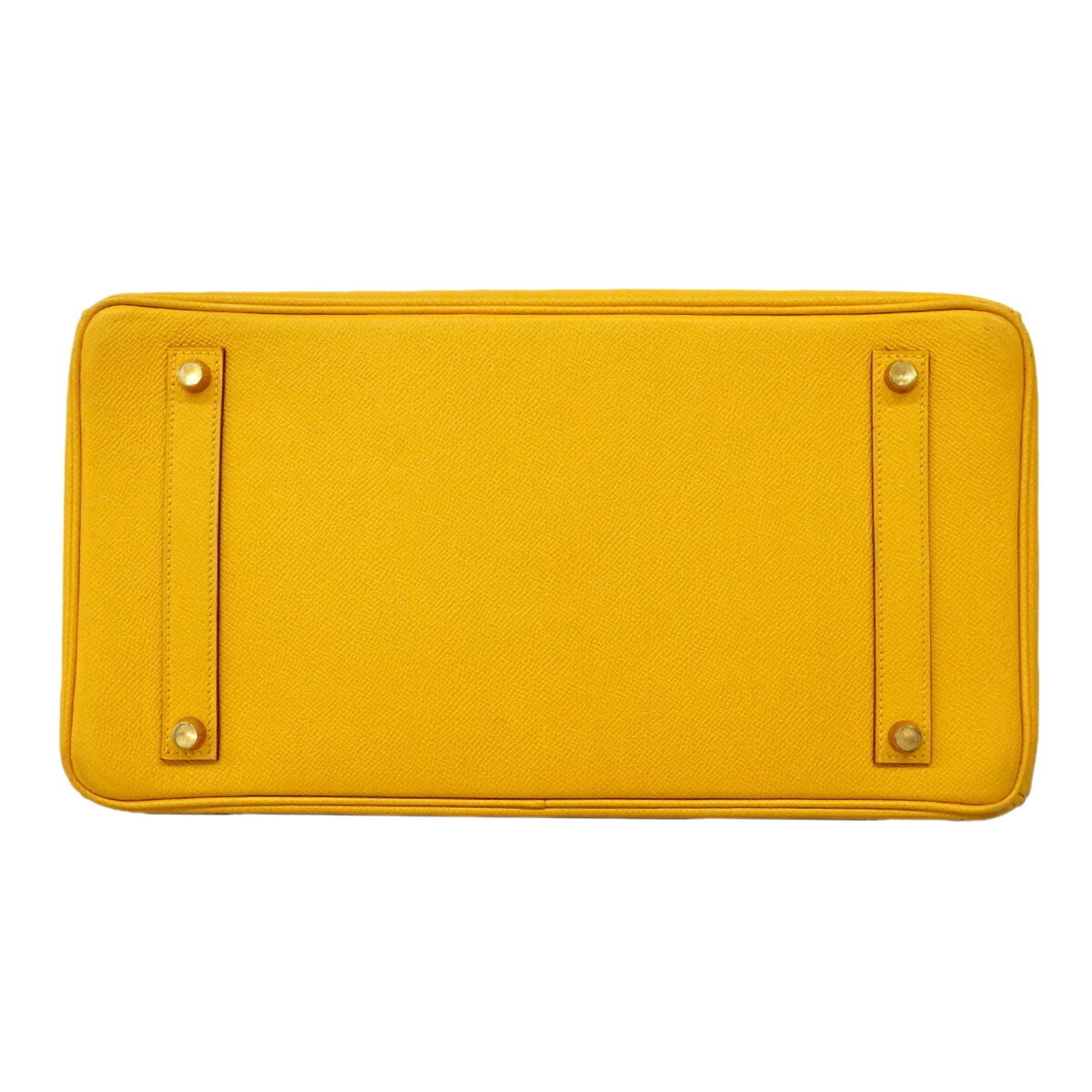 Hermes Jaune Courchevel Leather Handbag (Pre-Owned)