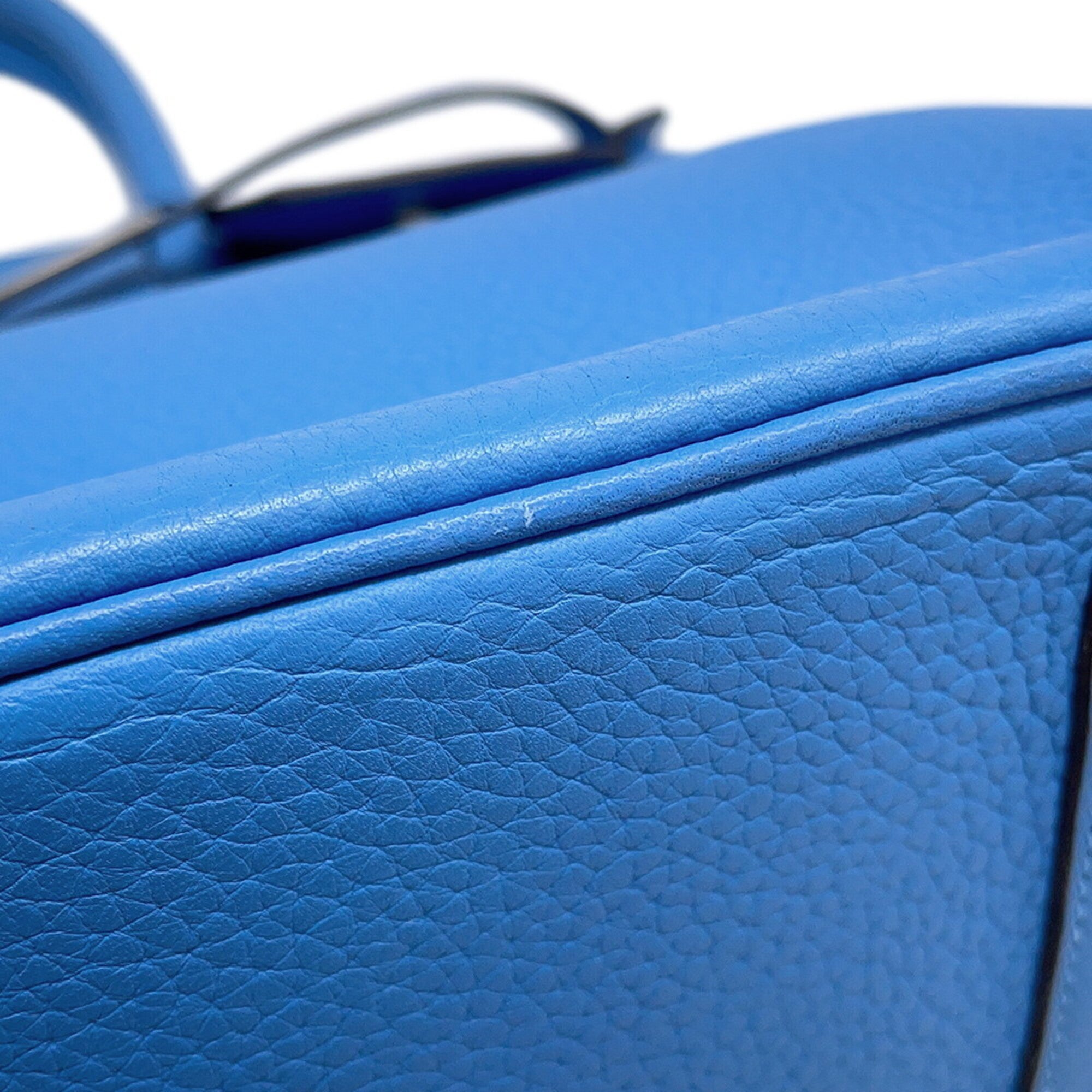 Hermes Birkin Blue Paradise Taurillon Clemence Leather Handbag (Pre-Owned)