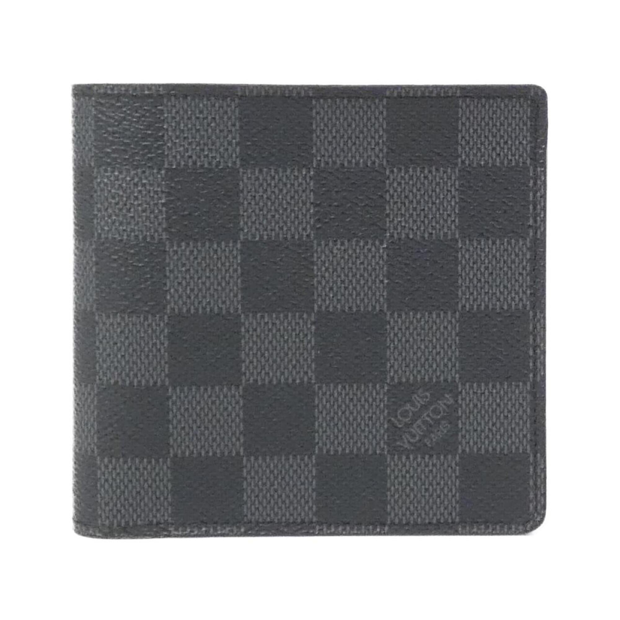 Louis Vuitton Dark Gray Graphite Coated Canvas Wallet (Bi-Fold) (Pre-Owned)